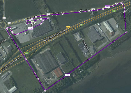 Rute 3,016 km rundstr�kning